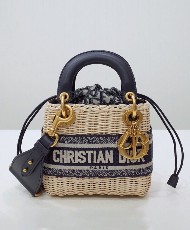 Christian Dior Mini Lady Dior Bag Dark Blue
